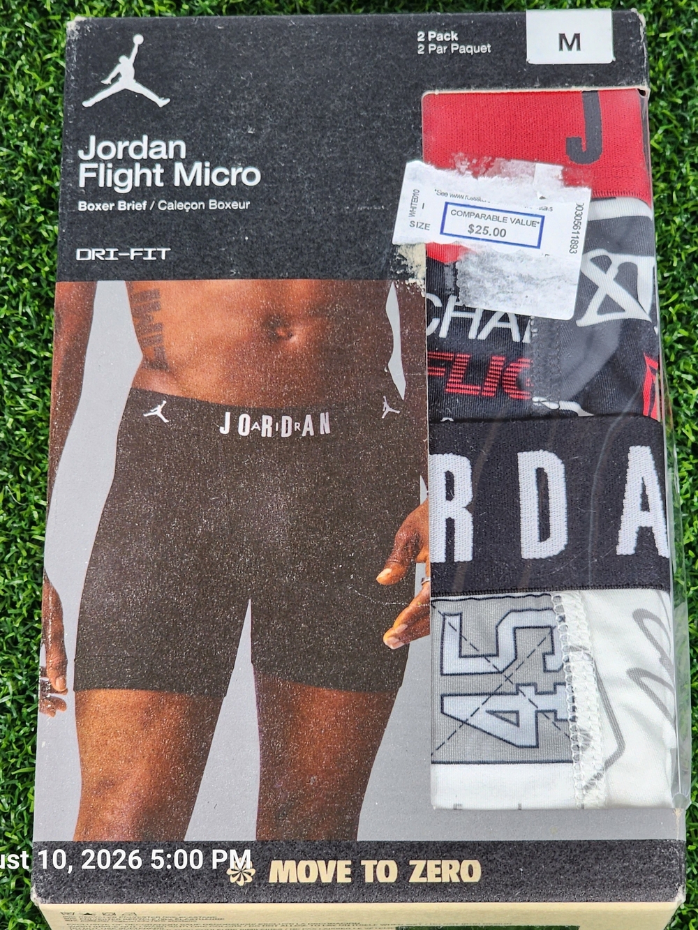 Jordan Flight Micro Dri-FIT 2-Pack Boxer Briefs - Black/Red/White